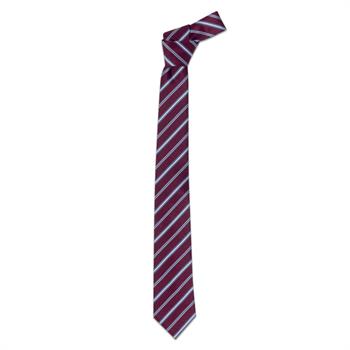 CRAVATTA UOMO FANTASIA RIGATO BORDEAUX