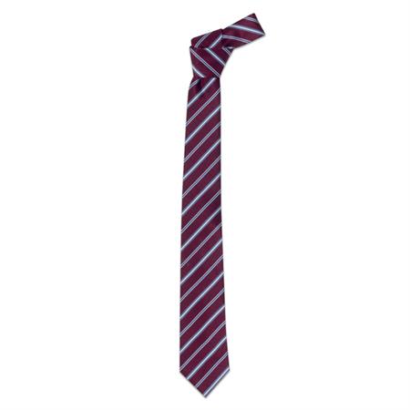 CRAVATTA UOMO FANTASIA RIGATO BORDEAUX