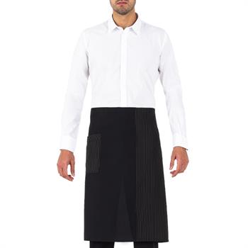 GREMBIULE CAMERIERE RODA GESSATO NERO