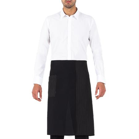 GREMBIULE CAMERIERE RODA GESSATO NERO