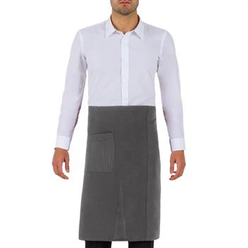 GREMBIULE CAMERIERE RODA GESSATO GRIGIO
