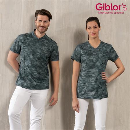 GIACCA CUOCO LAPO CAMOUFLAGE BLU