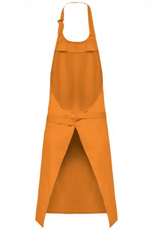 GREMBIULE COTONE C/PETTORINA ARANCIONE