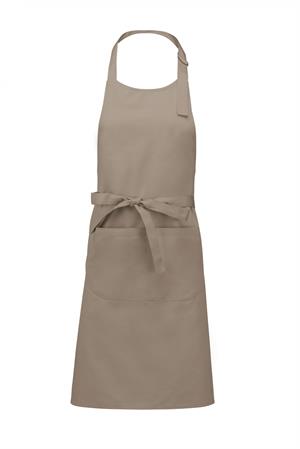 GREMBIULE COTONE C/PETTORINA BEIGE