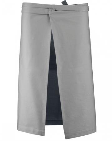 GREMBIULE COTONE S/PETTORINA GRIGIO PERLA