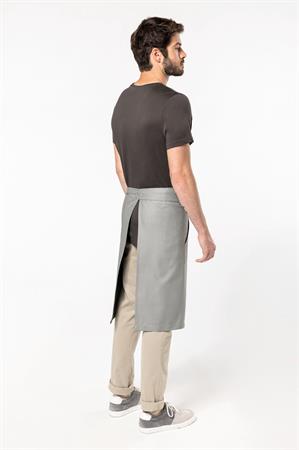 GREMBIULE COTONE S/PETTORINA GRIGIO PERLA