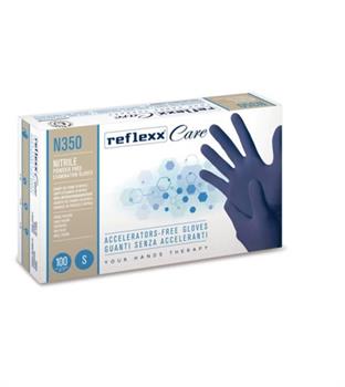 GUANTI IN NITRILE SENZA ACCELERANTI REFLEXX CARE N350 - GR. 3,2