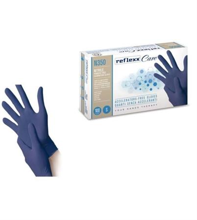 GUANTI IN NITRILE SENZA ACCELERANTI REFLEXX CARE N350 - GR. 3,2