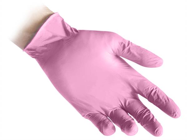 GUANTI IN NITRILE ROSA SENZA POLVERE REFLEXX N82 - GR. 3,2