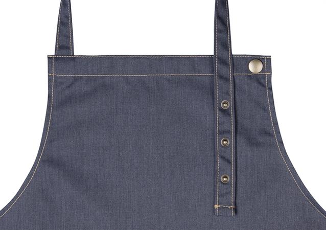 GREMBIULE PETTORINA STILE JEANS NERO VINTAGE KARLOWSKY