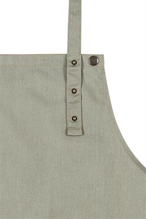 GREMBIULE PETTORINA STILE JEANS VERDE MUSCHIO VINTAGE KARLOWSKY