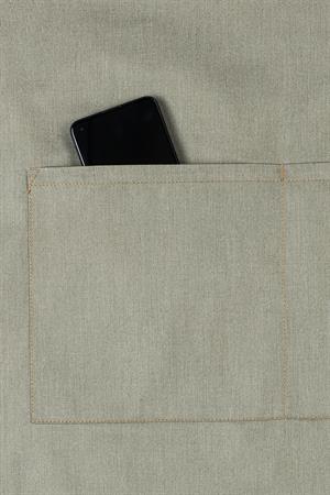 GREMBIULE PETTORINA STILE JEANS VERDE MUSCHIO VINTAGE KARLOWSKY