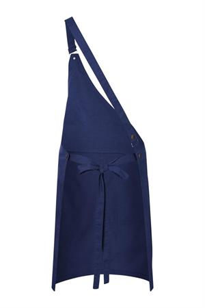 GREMBIULE PETTORINA ASSIMETRICA BLU NAVY KARLOWSKY
