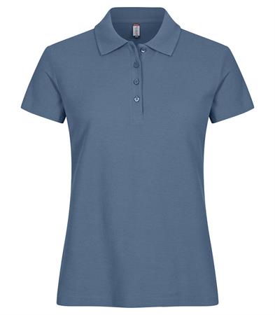 CLIQUE BASIC POLO LADY BLU ACCIAIO 595
