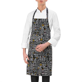 GREMBIULE CUOCO PARIGI MENU NERO