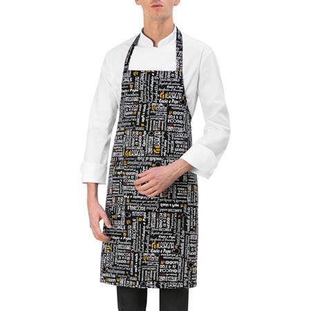 GREMBIULE CUOCO PARIGI MENU NERO